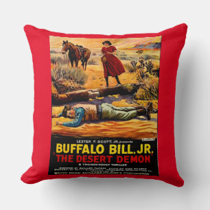 1925 Buffalo Bill, Jr. - Wüstendemon-Filmplakat Kissen