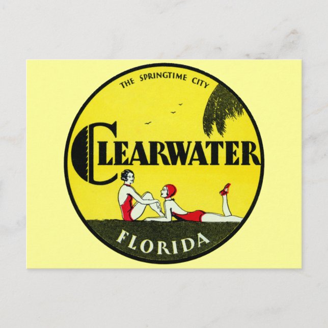 1925 Clearwater Florida Postkarte (Vorderseite)