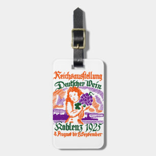 1925 Deutsch-Wein-Festival Gepäckanhänger