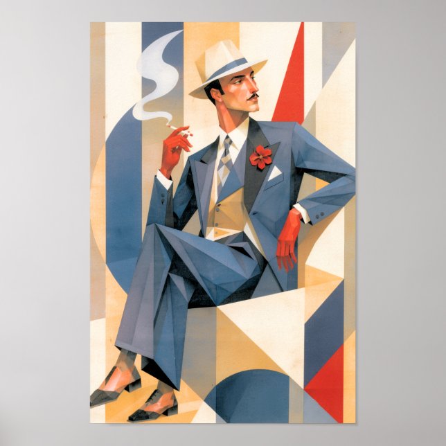 1925 Eleganter Mann Poster (Vorne)