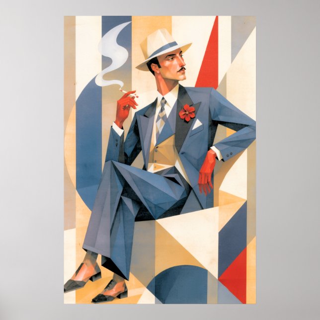 1925 Eleganter Mann Poster (Vorne)