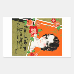 1925 Flowers of France Parfüm Rechteckiger Aufkleber
