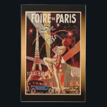 1925 Foire de Paris Eiffel Tower Art Deco Print Holzdruck<br><div class="desc">Foire De Paris Französisch Vintage Kunst Deko Plakatdruck aus den 1920er Jahren Werbung Paris Messe mit Eiffelturm.</div>