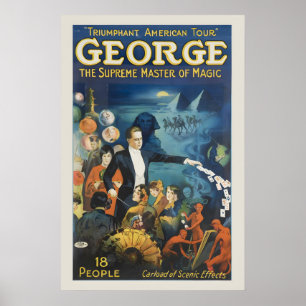 1925 George Amerikanischer Tour Vintage Style Zaub Poster