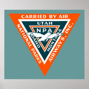 1925 Nationalpark-Fluglinien Poster