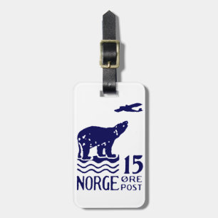 1925 Norwegischer Eisbär Gepäckanhänger