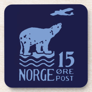 1925 Norwegischer Eisbär Untersetzer
