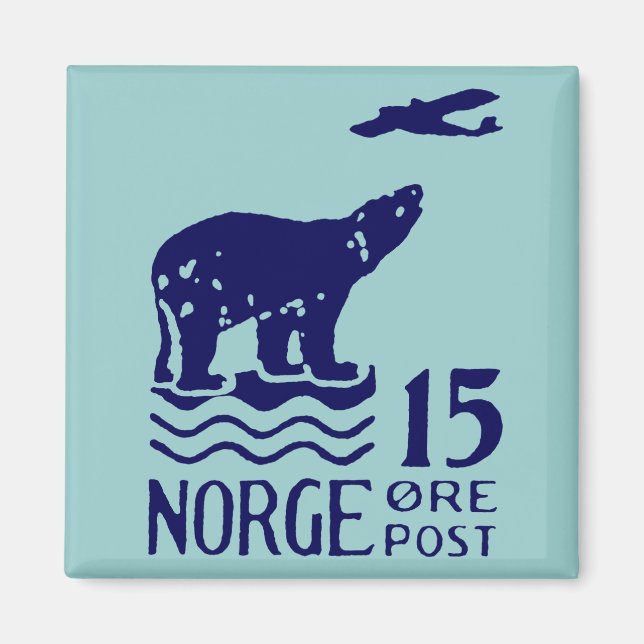 1925 Norwegischer Polarbär Magnet (Vorne)