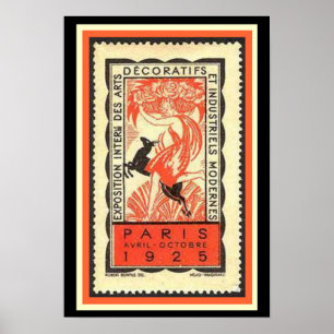 1925 Paris Deko Ausstellungsterminal 13 x 19
