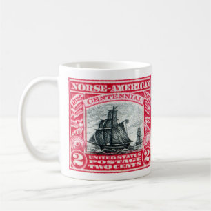 1925 Skandinavier-Amerikaner-Briefmarke Kaffeetasse