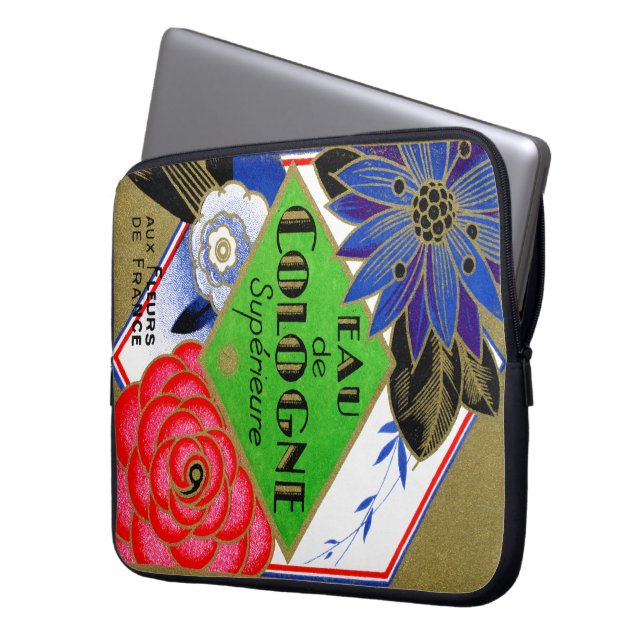 1925 Superieure-Blume des französischen Parfums Laptopschutzhülle (Vorderseite Links)