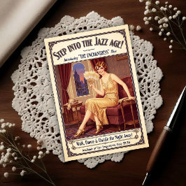 1925 Vintage Enchantress Shoes Flapper Advertising Postkarte