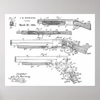 1926 Bräunende Shotgun Patentkunst Zeichnend Print
