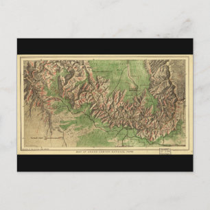 1926 Carte du Grand Canyon National Park Arizona