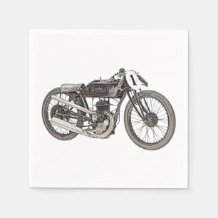 1926 Garelli Italienisches Racing Motorrad Zeichne Serviette