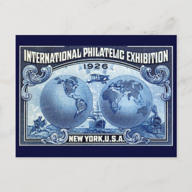 1926 Internationale PhilatelieExpo New York Postkarte (Vorderseite)