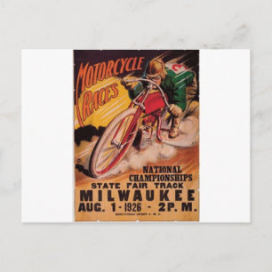 1926 Rennplakat Postkarte