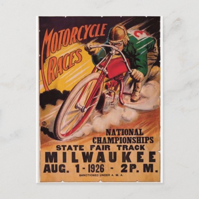 1926 Rennplakat Postkarte (Vorderseite)