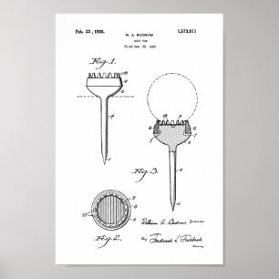 1926 Vintager Golf-T-Shirt-Patent-Kunst-Druck Poster