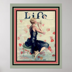 1927 affiche 16 x 20 de couverture de la vie