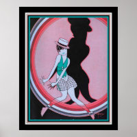 1927 Art-Déco "Spotlight", Druck 16 x 20