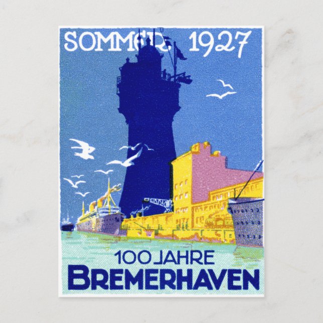 1927 Bremerhaven Deutschland Postkarte (Vorderseite)