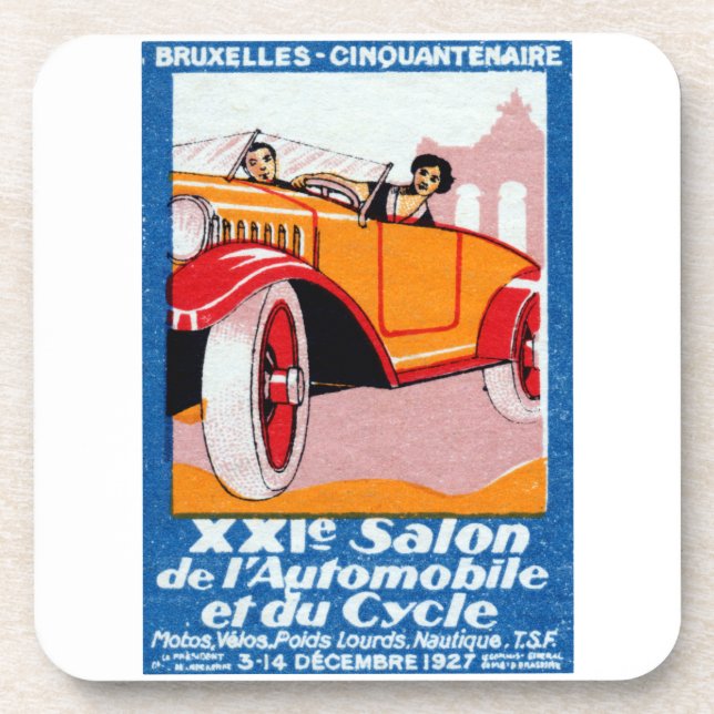 1927 Brüssel Automotive Exposition Untersetzer (Vorderseite)