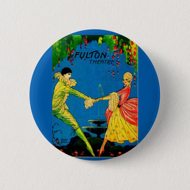 1927 Das Fulton Theater Programm deckt Kunst ab Button (Vorderseite)