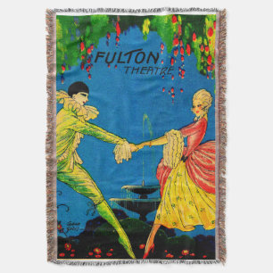 1927 Das Fulton Theater Programm deckt Kunst ab Decke
