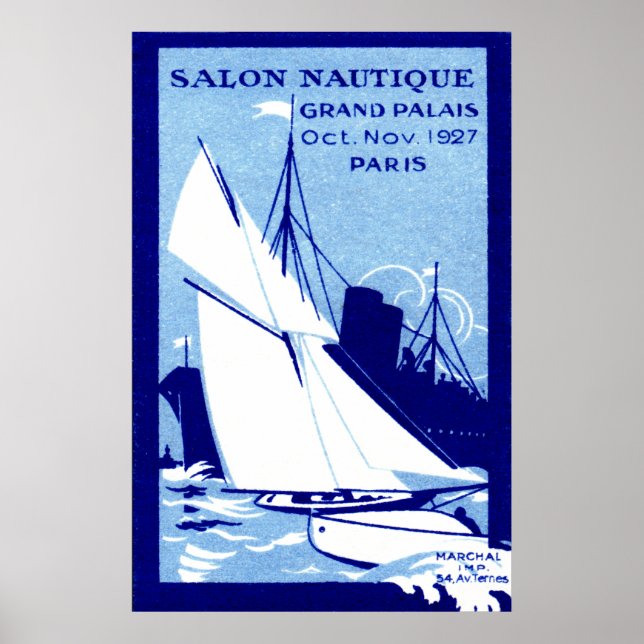 1927 Paris Boat Show Poster (Vorne)