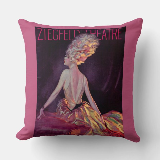 1927 Ziegfeld Theater Cover Art Print Kissen (Vorderseite)