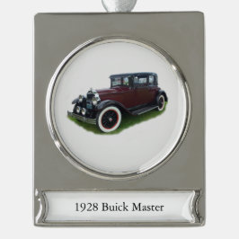 1928 Buick Master-Banner Banner-Ornament Silber