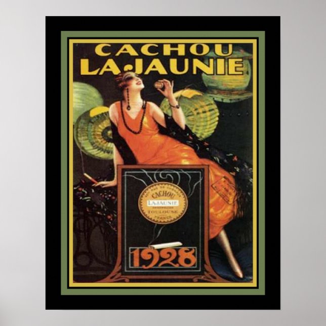 1928 Deko "Cachou Lajunie" Tobacco Ad (Vorne)