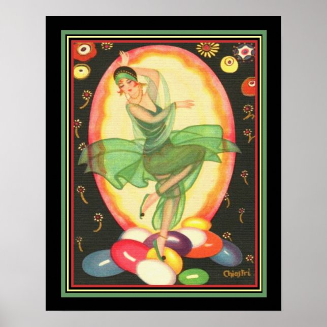 1928 Deko Print- Chiostri "Party Girl" 16x20 (Vorne)
