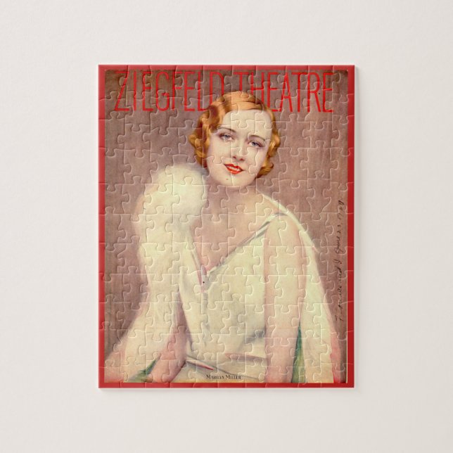 1928 Programm des Ziegfeld Theaters für Marilyn Mi (Vertikal)