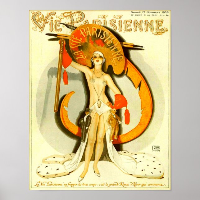 1928 Vie Parisienne Magazine Cover Poster (Vorne)