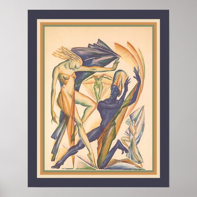 1929 Art Déco Danse Moderne Imprimer (Devant)