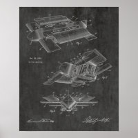 1929 Bizarre Flugzeug Patent Art Zeichnend Print
