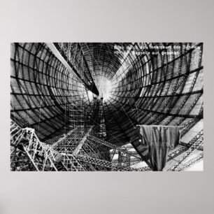 1929 Graf Zeppelin Luftschiff LZ 127 Interieur-Pos Poster