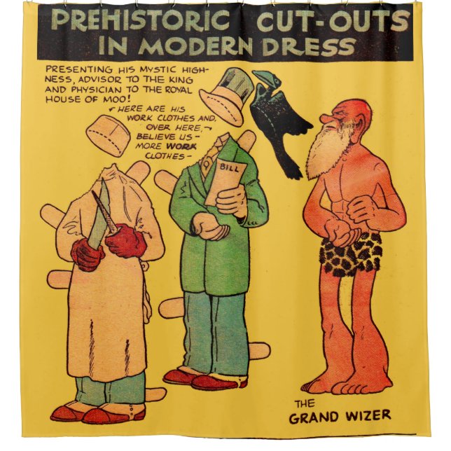 1930 Alley Oop Comic The Grand Wizer Duschvorhang (Vorderseite)