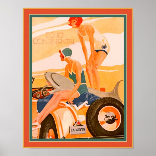 1930 Art Deco Beach Print von Jupp Wiertz Poster (Vorne)