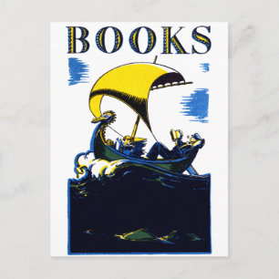 1930 Bücherplakat Postkarte