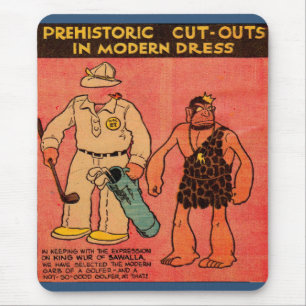 1930 Comic Papier-Puppenhaus Mann King Wur Mousepad
