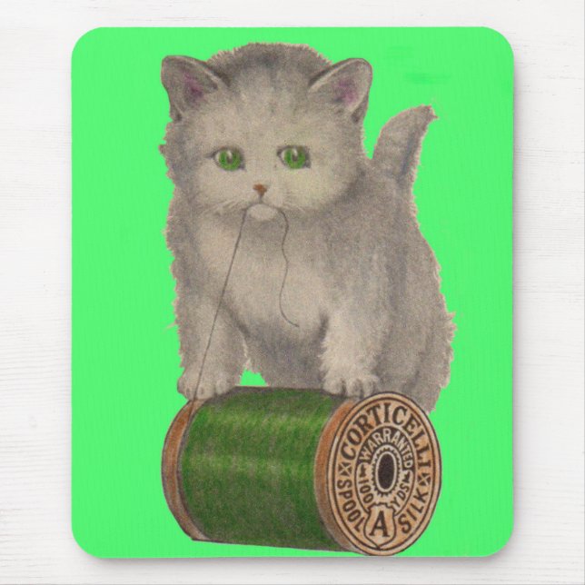 1930 Corticelli-Kätzchen Mousepad (Vorne)
