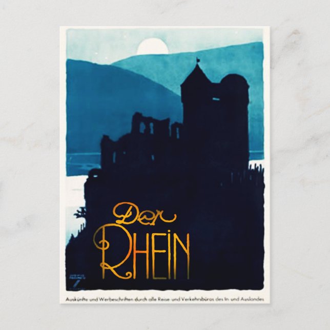 1930 Der Rhein Allemagne Poster carte postale (Devant)