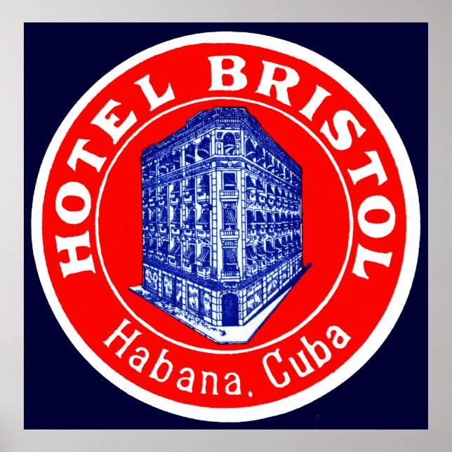 1930 Hotel Bristol Kuba Poster (Vorne)