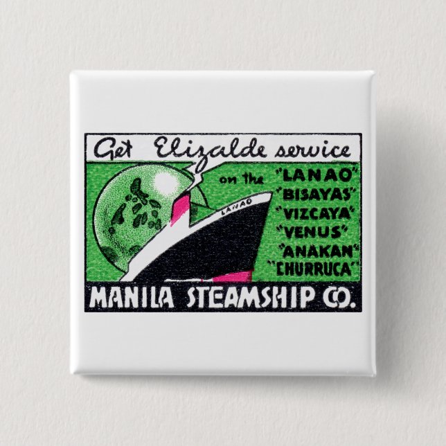 1930 Manila Dampfschifffahrtsgesellschaft Button (Vorderseite)