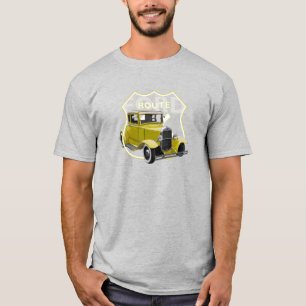 1930 Modèle A Jaune Classic Hotrod Route66 T-Shirt