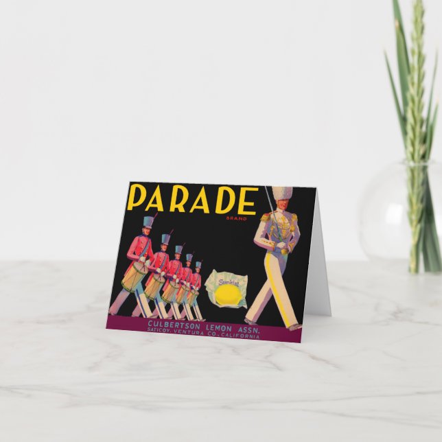1930 Parade citron crate étiquette (Devant)
