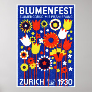1930 Schweizer Blume Show Poster